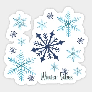 Winter Vibes Snowflake Patterns Sticker